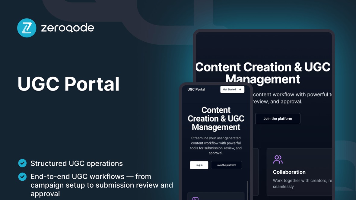 UGC Portal screenshot