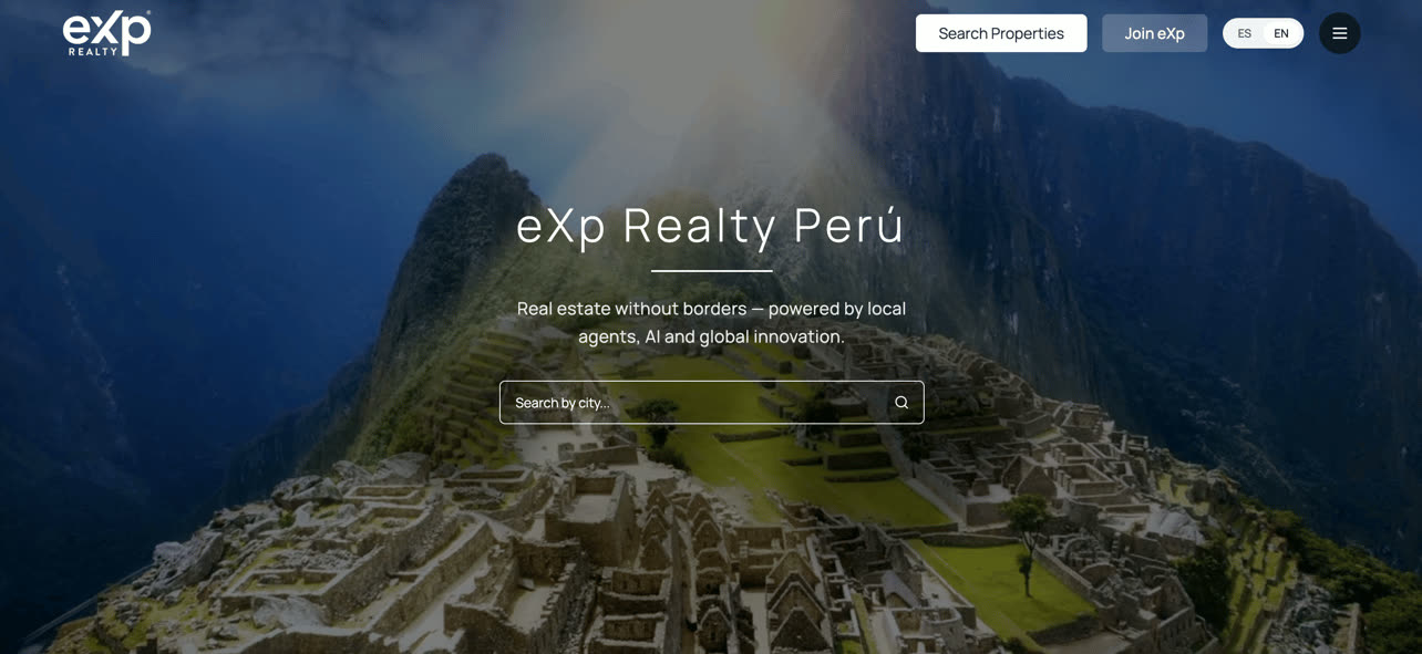 eXp Realty Peru, one of 26 country sites built with Lovable