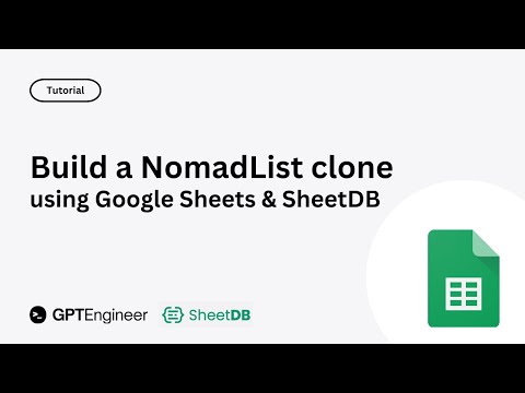 Build a Nomad List Clone with Google Sheets – No Code Needed!