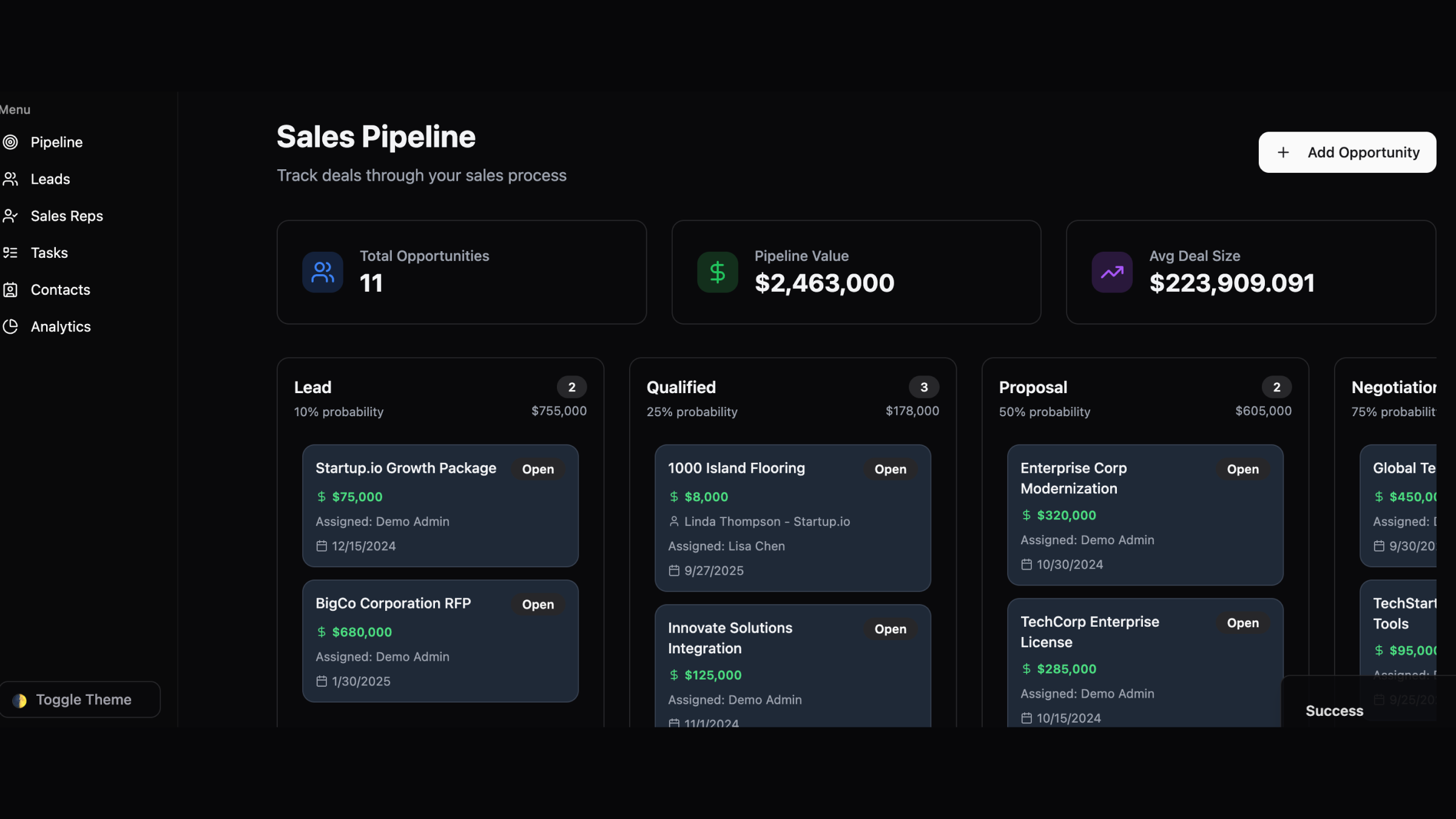 Lead Manager CRM screenshot 2