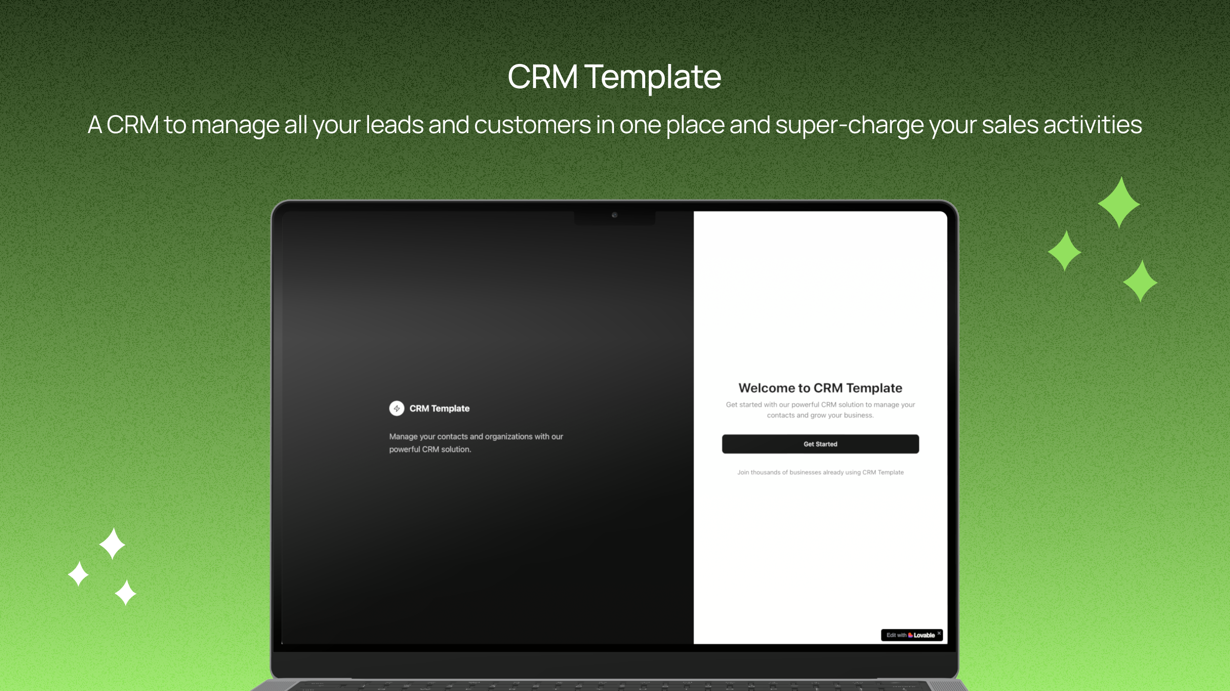 CRM Template screenshot 1