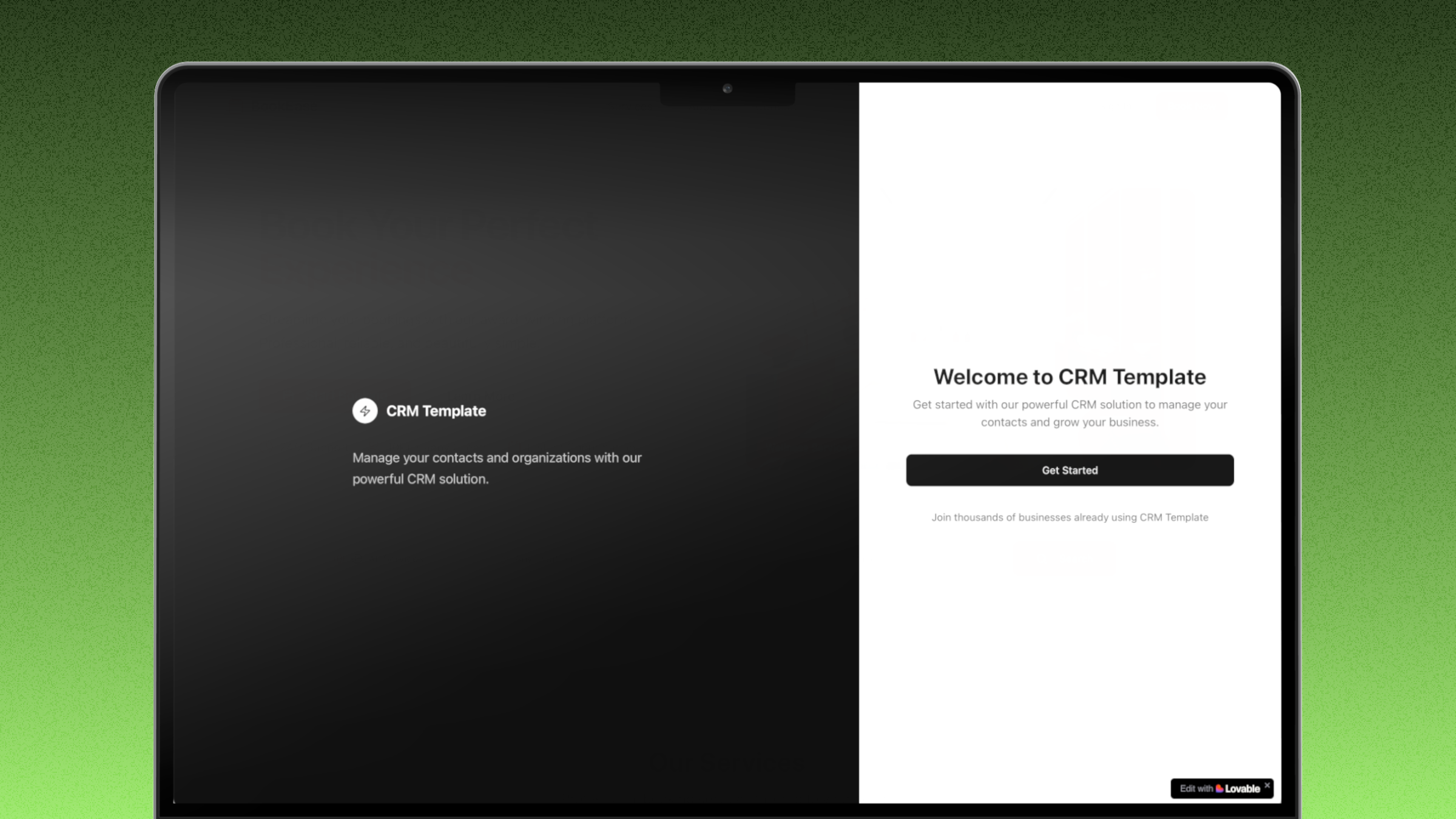 CRM Template screenshot 2