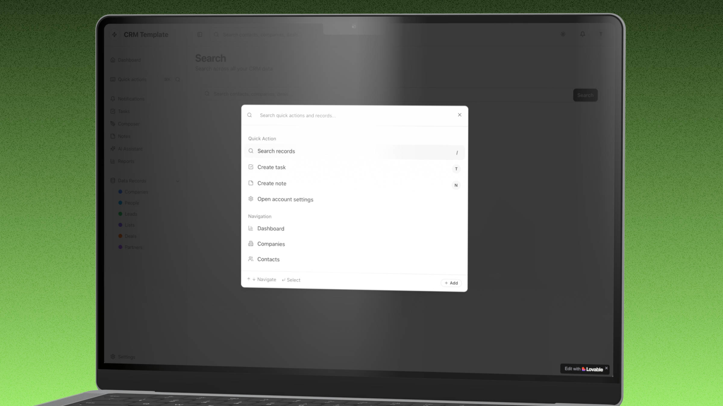 CRM Template screenshot 4