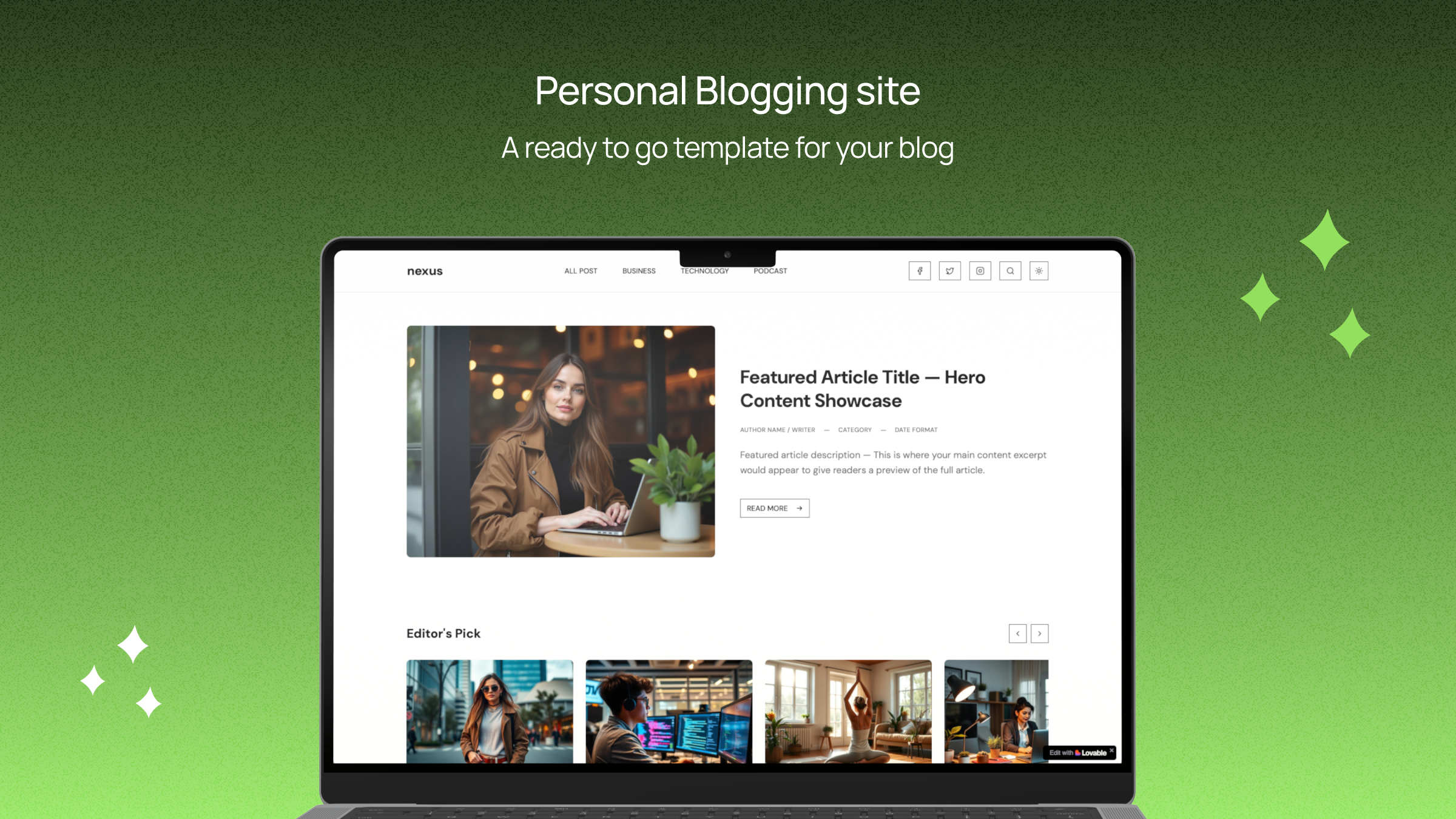 Personal Blogging site screenshot 1