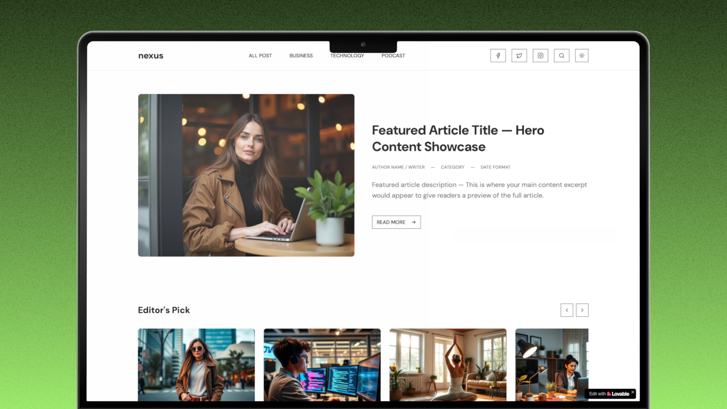 Personal Blogging site screenshot 2