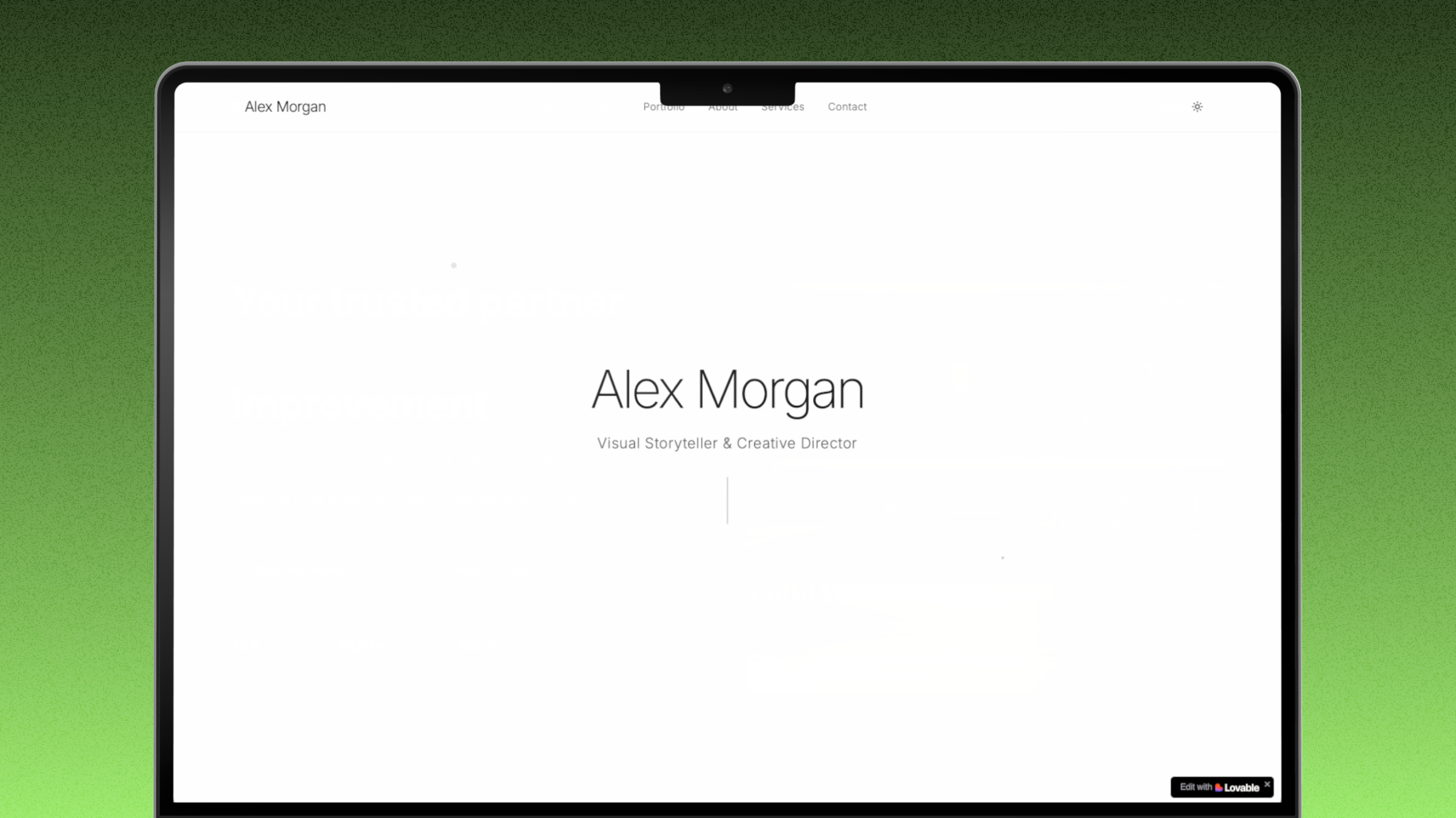 Portfolio site screenshot 2