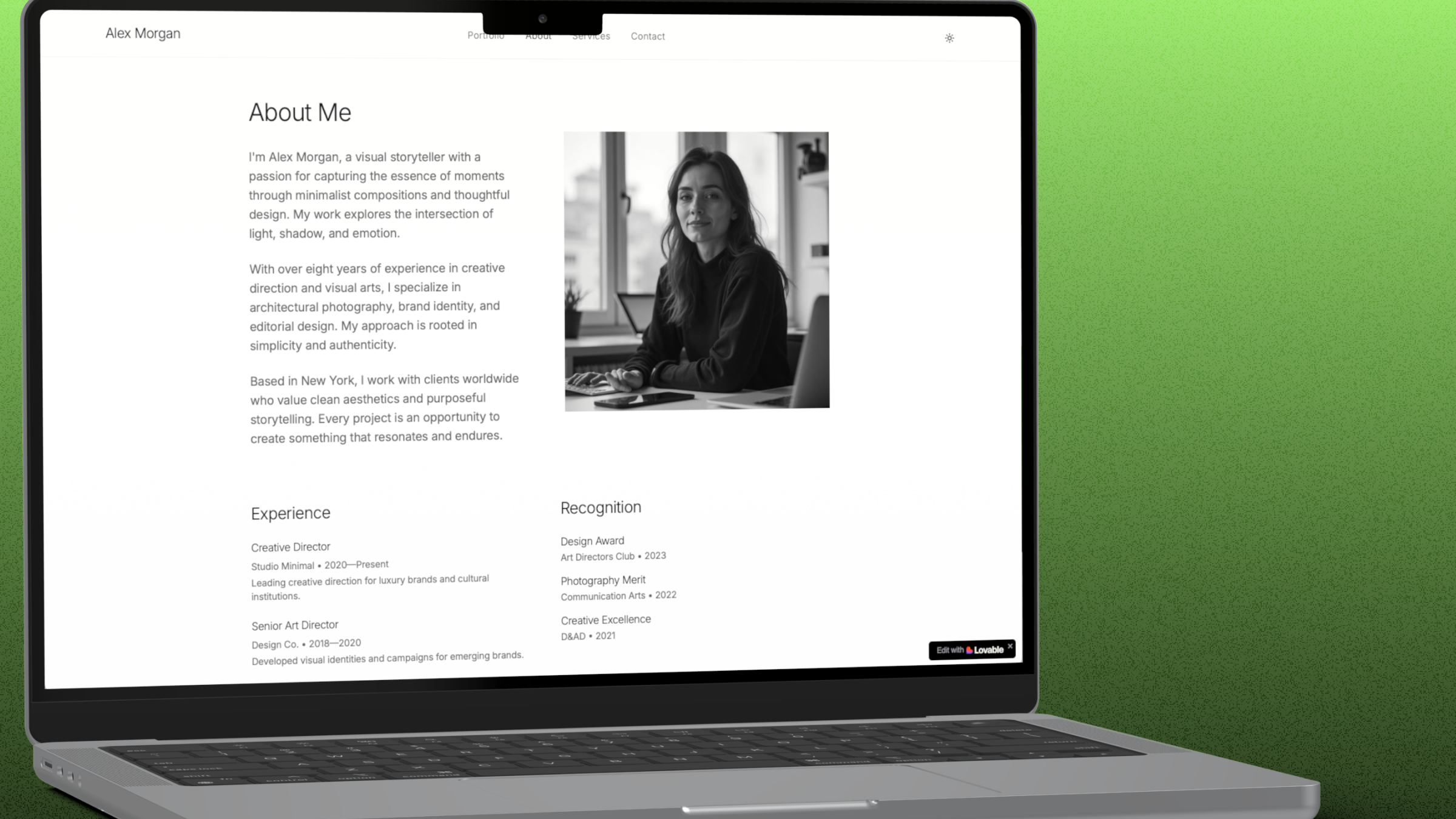 Portfolio site screenshot 4