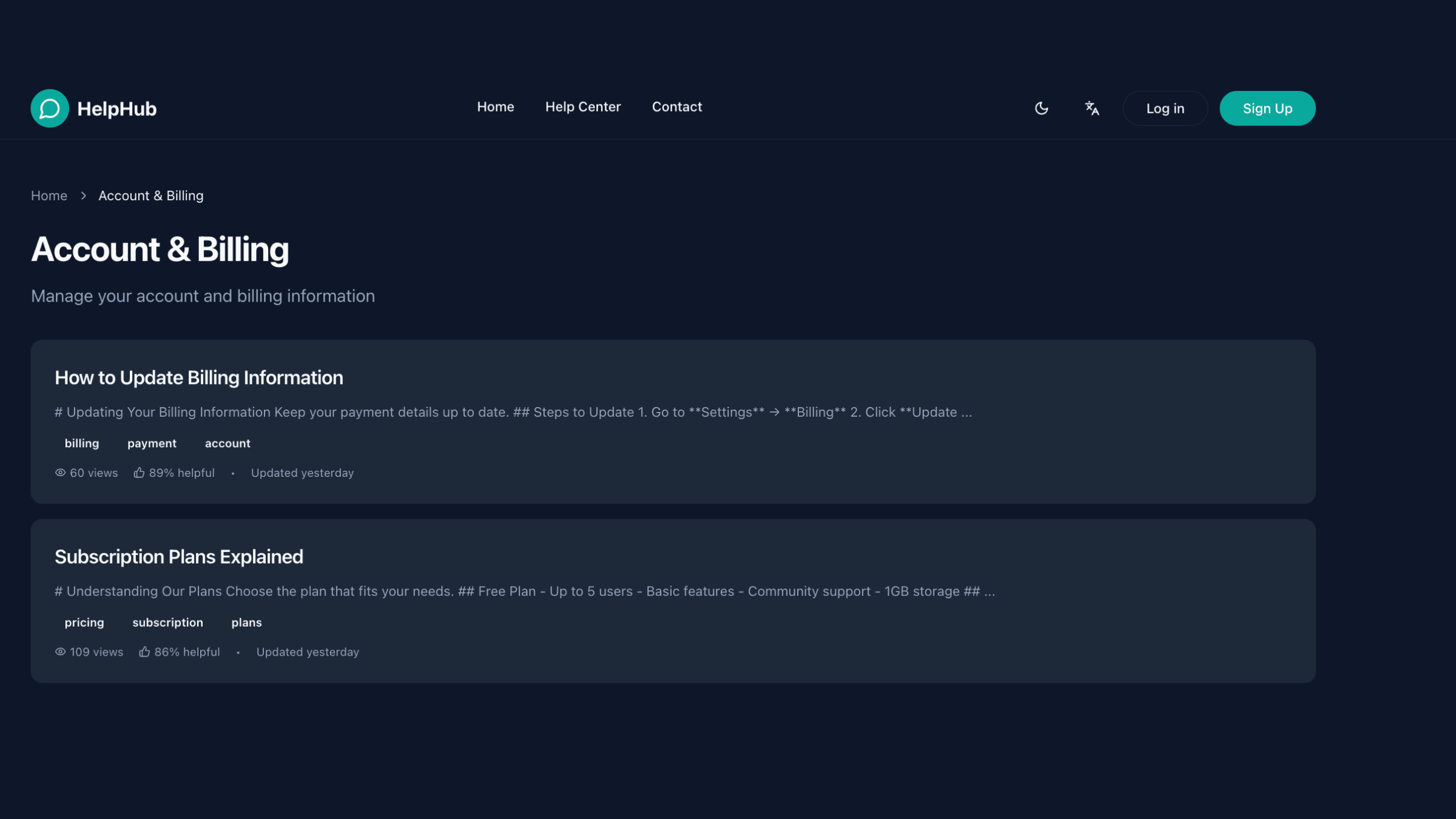 HelpHub screenshot 3