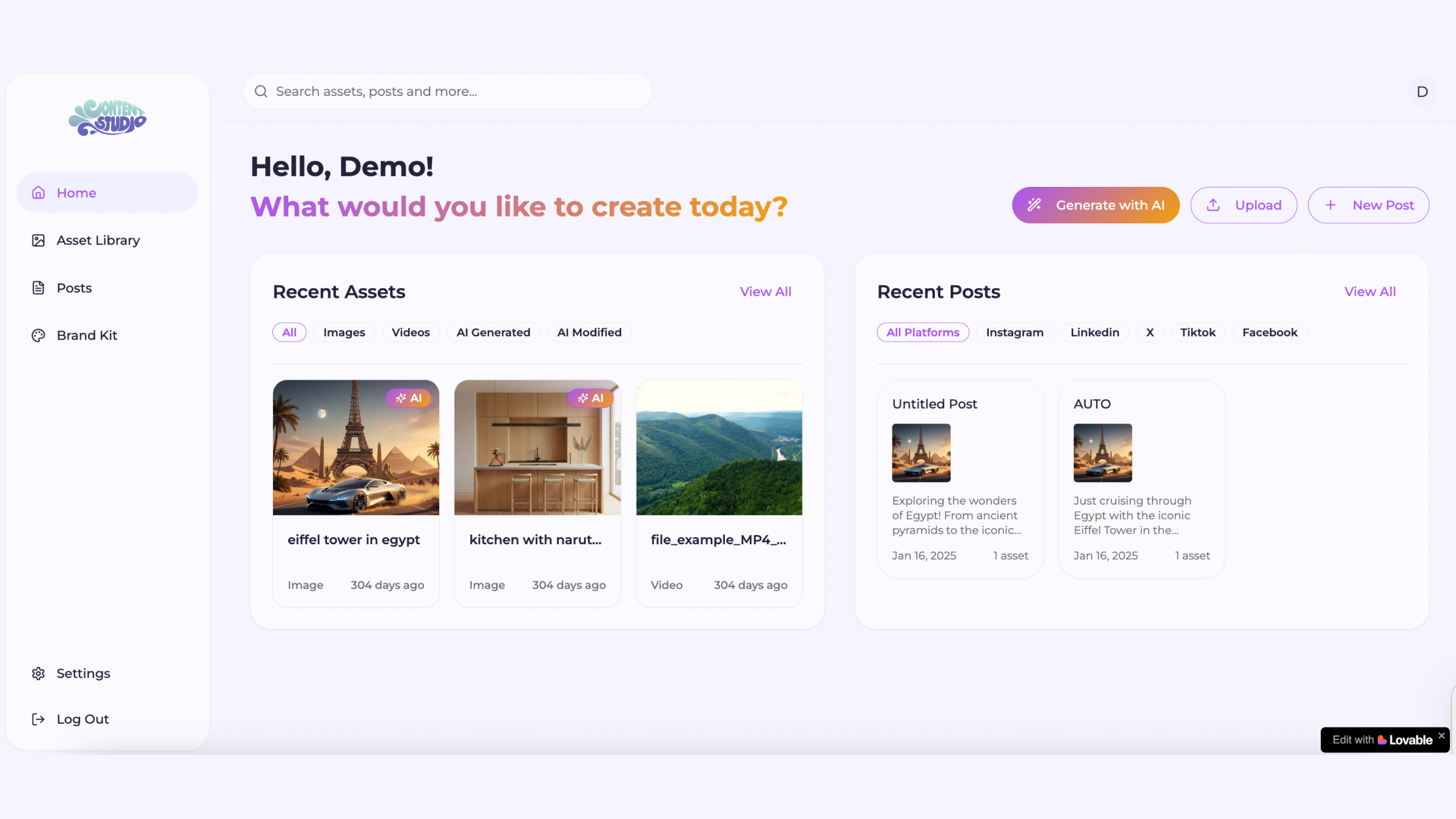 Content Studio screenshot 2