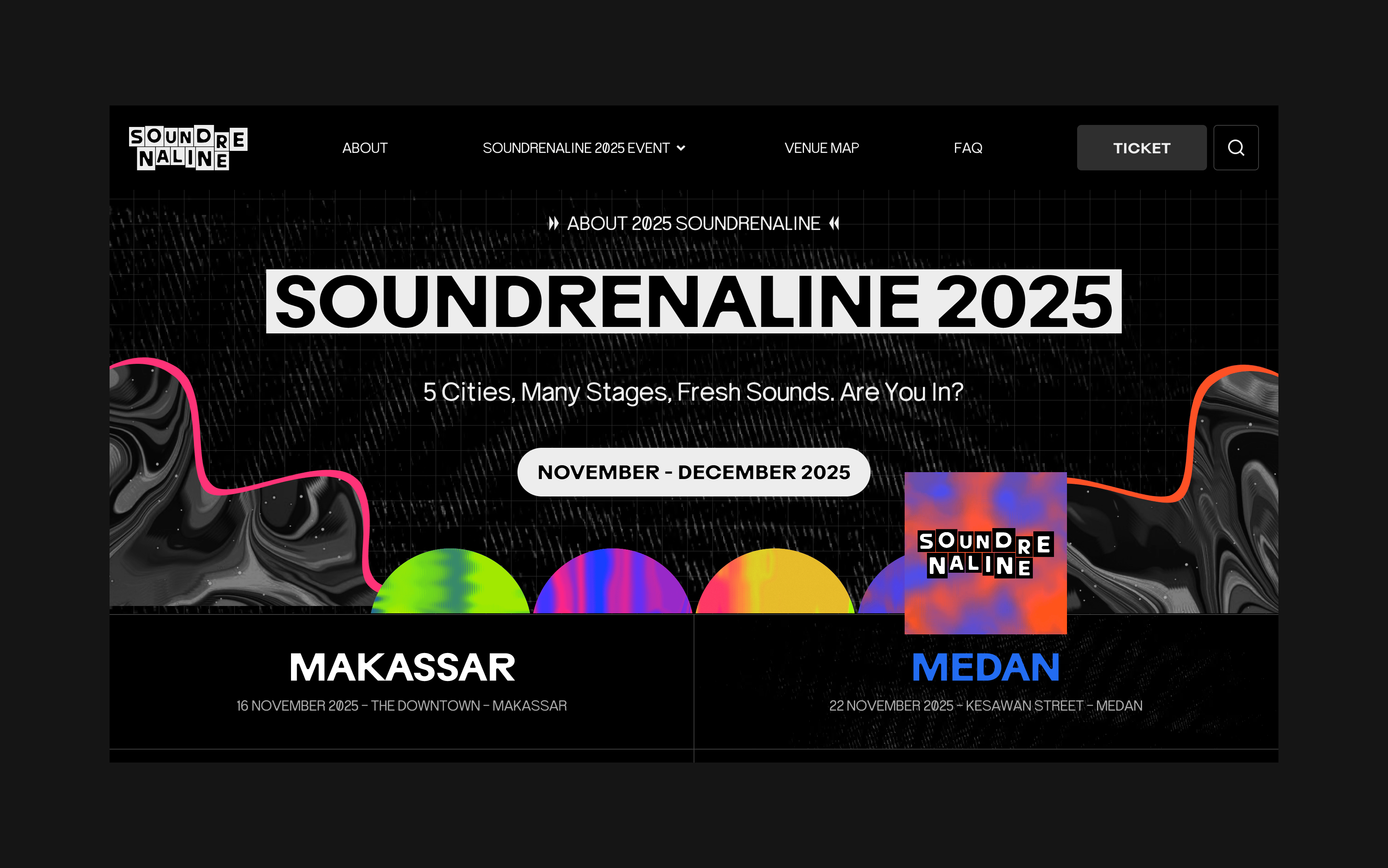 Soundrenaline Website screenshot 2