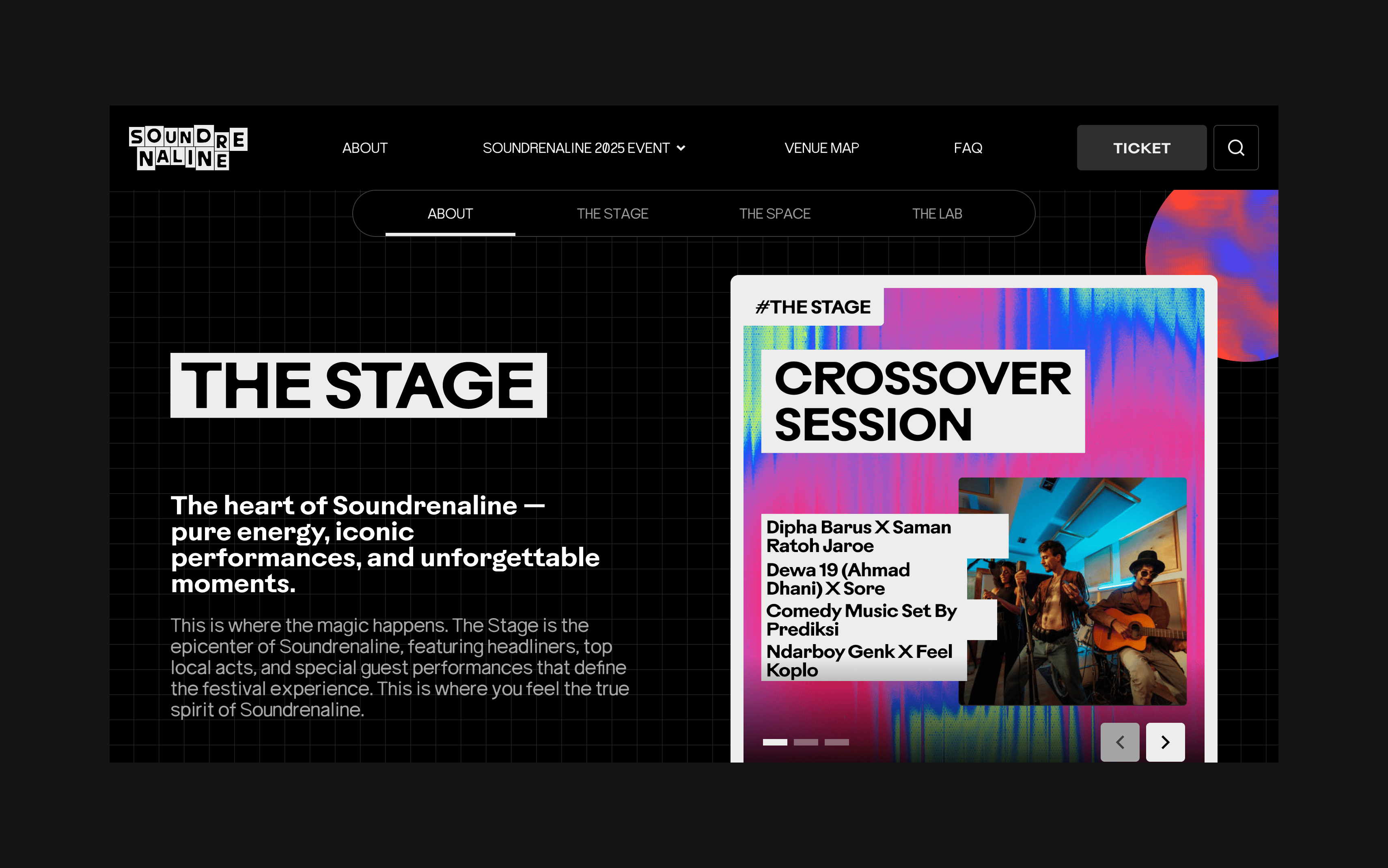 Soundrenaline Website screenshot 4